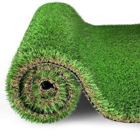 5FTX8FT Outdoor Artificial Grass Runner Rug, Thick Realistic Fake Grass Roll Decor Patio Balcony Garden Lawn, Dog Pets Turf Drain Mat (Color: as Pic)