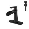 Nowadays Waterfall bathroom faucet, single handle bathroom sink faucet