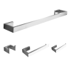4 Pieces Bathroom Hardware Accessories Set Towel Bar Towel Holder Robe Hook Toilet Paper Holder Stainless Steel