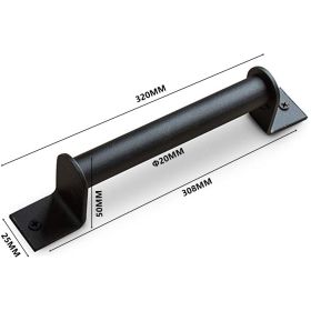 Sliding Barn Door Handle Pull Kit Heavy Duty Large Pull and Flush Set Carbon Steel Vintage Style Sliding Gate for Home Hotel (size: BA014-320mm)