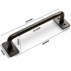 Sliding Barn Door Handle Pull Kit Heavy Duty Large Pull and Flush Set Carbon Steel Vintage Style Sliding Gate for Home Hotel (size: BA015-320mm)