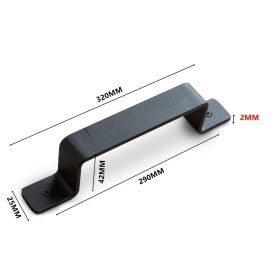 Sliding Barn Door Handle Pull Kit Heavy Duty Large Pull and Flush Set Carbon Steel Vintage Style Sliding Gate for Home Hotel (size: BA016-320mm)