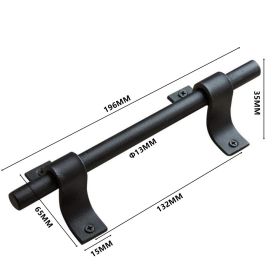 Sliding Barn Door Handle Pull Kit Heavy Duty Large Pull and Flush Set Carbon Steel Vintage Style Sliding Gate for Home Hotel (size: BA013-196mm)
