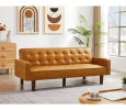 PU Leather Sofa Furniture Adjustable backrest Easily Assembles Loveseat