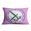 Banksy New York Clock Rat Purple Cushion