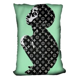 Banksy Louis Vuitton Kid Green Cushion (Insert: With Insert, size: 20" X 20")