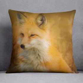 Fox Painting Cushion (Insert: With Insert, size: 18" X 18")