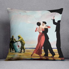 Banksy Toxic Beach Cushion (Insert: Without Insert, size: 16" X 16")