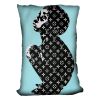 Banksy Louis Vuitton Kid Light Blue Cushion