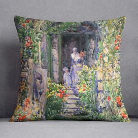 Isles of Shoals Garden by Hassam Cushion (Insert: With Insert, size: 20" X 20")