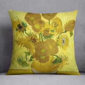 Another vase of sunflowers Cushion (Insert: Without Insert, size: 14" X 14")