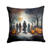 Vampires Spooky Halloween Throw Pillow Machine Washable, Indoor Outdoor Decorative Pillow for Couch, Bed or Patio, 18Hx18W