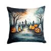 Ghosts Spooky Halloween Throw Pillow Machine Washable, Indoor Outdoor Decorative Pillow for Couch, Bed or Patio, 18Hx18W