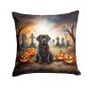 Chocolate Labrador Retriever Spooky Halloween Throw Pillow Machine Washable, Indoor Outdoor Decorative Pillow for Couch, Bed or Patio, 18Hx18W
