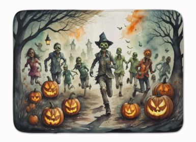 Zombies Spooky Halloween Memory Foam Kitchen Mat Machine Washable Anti-Fatigue Mat Cushion Comfort Bath Mat or Kitchen Rug (Default: Default)