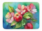 Arkansas Apple Blossom in Watercolor Memory Foam Kitchen Mat Machine Washable Anti-Fatigue Mat Cushion Comfort Bath Mat or Kitchen Rug