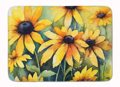 Maryland Black-Eyed Susans in Watercolor Memory Foam Kitchen Mat Machine Washable Anti-Fatigue Mat Cushion Comfort Bath Mat or Kitchen Rug (Default: Default)
