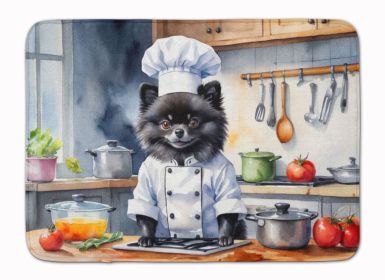 Pomeranian The Chef Memory Foam Kitchen Mat Machine Washable Anti-Fatigue Mat Cushion Comfort Bath Mat or Kitchen Rug (Default: Default)