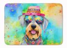Schnauzer Hippie Dawg Memory Foam Kitchen Mat Machine Washable Anti-Fatigue Mat Cushion Comfort Bath Mat or Kitchen Rug