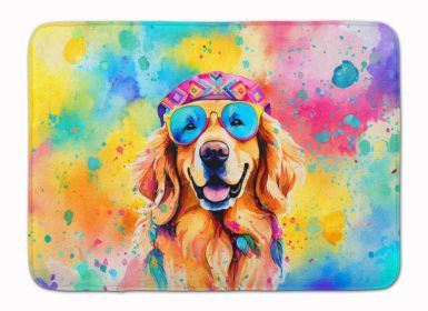 Golden Retriever Hippie Dawg Memory Foam Kitchen Mat Machine Washable Anti-Fatigue Mat Cushion Comfort Bath Mat or Kitchen Rug (Default: Default)