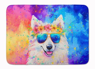 Samoyed Hippie Dawg Memory Foam Kitchen Mat Machine Washable Anti-Fatigue Mat Cushion Comfort Bath Mat or Kitchen Rug (Default: Default)