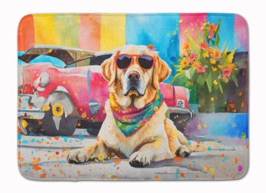Yellow Labrador Hippie Dawg Memory Foam Kitchen Mat Machine Washable Anti-Fatigue Mat Cushion Comfort Bath Mat or Kitchen Rug (Default: Default)