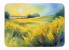 Nebraska Goldenrod in Watercolor Memory Foam Kitchen Mat Machine Washable Anti-Fatigue Mat Cushion Comfort Bath Mat or Kitchen Rug
