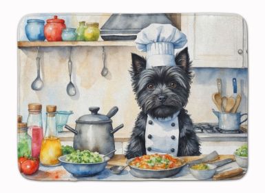 Cairn Terrier The Chef Memory Foam Kitchen Mat Machine Washable Anti-Fatigue Mat Cushion Comfort Bath Mat or Kitchen Rug (Default: Default)