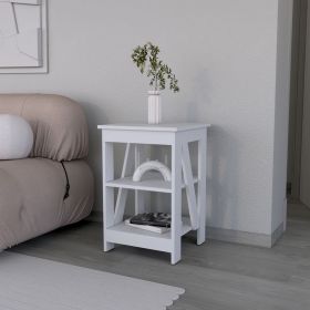Side Table Rossville, Living Room, White (Color: White)