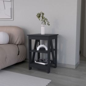 Side Table Rossville, Living Room, Black (Color: Black)