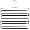 Metal Hanger Space Saving for Closet Organization | Heavy Duty Foam Padding, Non-Slip & Removable Trouser Bar for Convenient Functionality