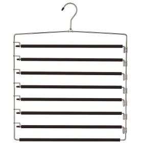 Metal Hanger 8 Tier Swing Arm | Space Saving Clothing Hangers with Foam Padding, Removable Arms, Alloy Steel Construction for Durability (Count: 1 pc)