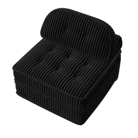 Convertible Corduroy Lounge Chair with Tufted Design, Full Foam Support, Fold-Out Sleeper & Adjustable Arc Pillow (Title: Default Title)