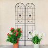 2 Pack Metal Garden Trellis 86.7" x 19.7" Rustproof Trellis for Climbing Plants Outdoor Flower Support