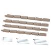Faux Stone Landscape Edging, 46.4 x 2.2 in Realistic Lawn Edging, Flexible Brick-Sized Garden Edging Border with Anchoring Spikes