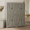 Kitchen Pantry Storage Cabinet, Adjustable Shelves, Freestanding Wooden Cupboard for Dining Room Living Room, Laundry