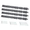 Faux Stone Landscape Edging, 46.4 x 2.2 in Realistic Lawn Edging, Flexible Brick-Sized Garden Edging Border with Anchoring Spikes
