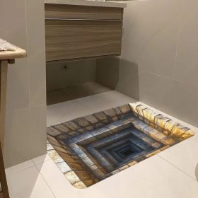 3D Optical Illusion Doormat Non-Slip Welcome Mat Realistic Stone Step Design Indoor/Outdoor Entrance Rug Easy Clean Durable Decor (size: 24 inches X 16 inches)