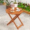 Octagon Folding Patio Table with 2 Inches Umbrella Hole