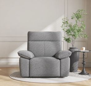 Power Recliner Chair, Modern Teddy Fabric Electric Reclining Sofa (Main Color: Gray, Main Material: Fabric)