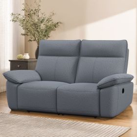 Double Reclining Chairs for Adults, Wall Hugger Recliners for Small Spaces, Love Seat Couches Sofa Reclinable for Living Room, Home Theater Seating (Main Color: Dark Gray, Main Material: Fabric)