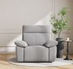 Power Recliner Chair, Modern Teddy Fabric Electric Reclining Sofa