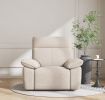 Power Recliner Chair, Modern Teddy Fabric Electric Reclining Sofa