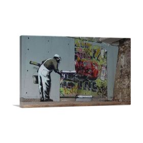Graffiti Wallpaper Hanging (type: Standard Framed Canvas Print, size: 28" x 20" / 70cm x 50cm (approx))