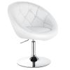 1 Piece Adjustable Modern Swivel Round Tufted Chair