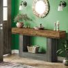 160 Cm Console Table Country House Sofa Table with 2 Levels Entrance Table for Living Room Bedroom Hallway Decor