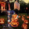 Lighted Garden Flag, Solar Fall Outdoor Decor Yard Flag,8 Modes Led Scarecrow Flag