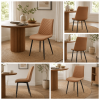 2pcs Modern PU Leather Dining Chair, for Dining Room, Kitchen, Living Room, Bedroom, Home, Restaurant & Cafe