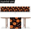 Halloween Decoration Table Runner with 12 Pack 3D Bats, Spider Web Black Lace Table Runner for Kitchen Dinner Table