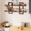 Floating Shelves, 15 Inch Wall Shelf Set of 2, Wall Mounted Storage Shelves 2-Tier, Hanging Bathroom Shelves, for Living Room, Bedroom, Bathroom